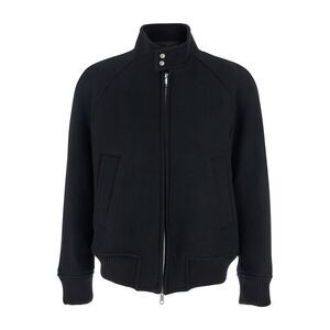 After Pray Men 'Regards' Black Jacket With Front Zip Closure In Wool Blend Man
